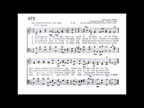 All Things Are Thine; No Gift Have We (Herr Jesu Christ)