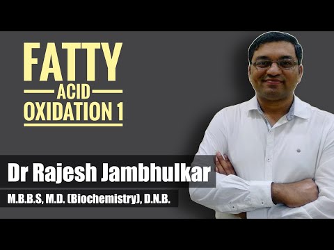 2. Fatty acid Oxidation- Beta Oxidation of Fatty acids Video