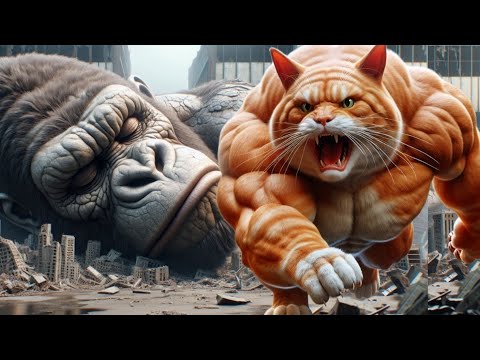 Cat Rescued Owner from King Kong Attack : AI CAT #catstory