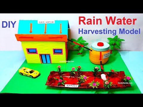 rain water harvesting working model 3d diy at home innovative and creative design howtofunda