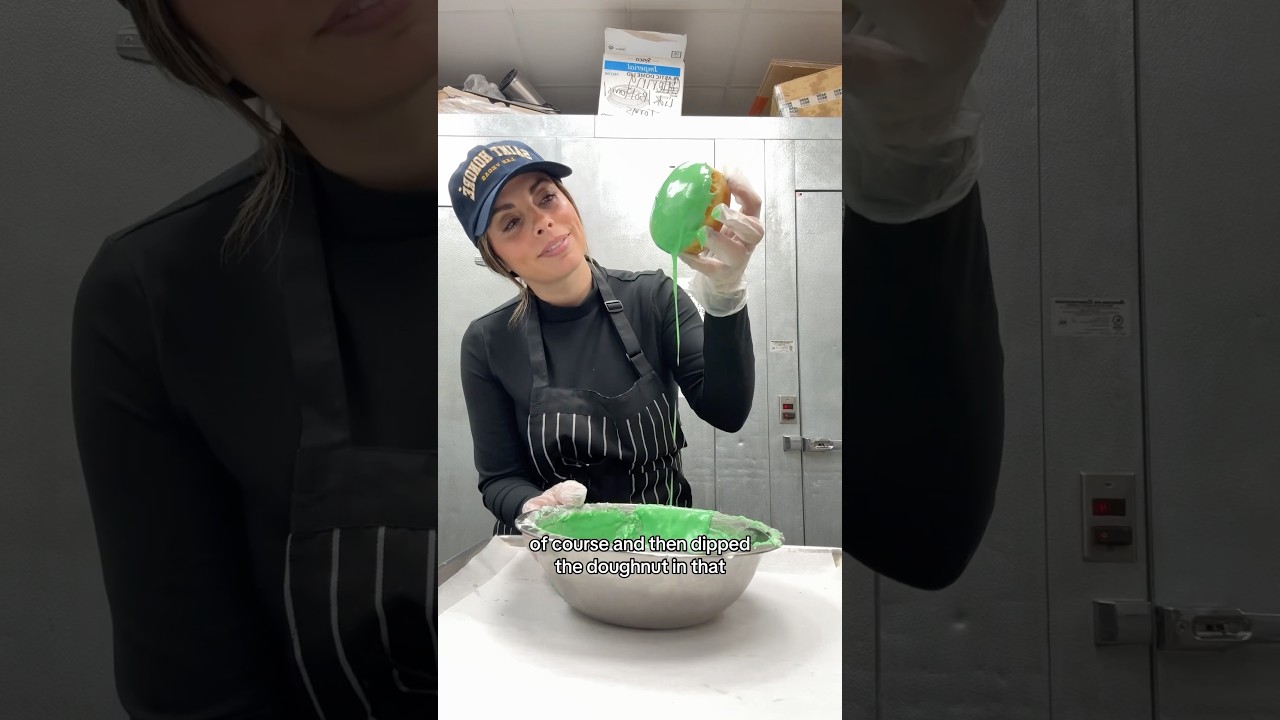 What are the chances?! 🥹 #elle #customer #donut #donutshop  #vegas #elphaba #wicked