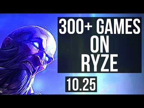 RYZE vs SYNDRA (MID) | 1.0M mastery, Godlike, 300+ games, 10/4/12 | BR Diamond | v10.25