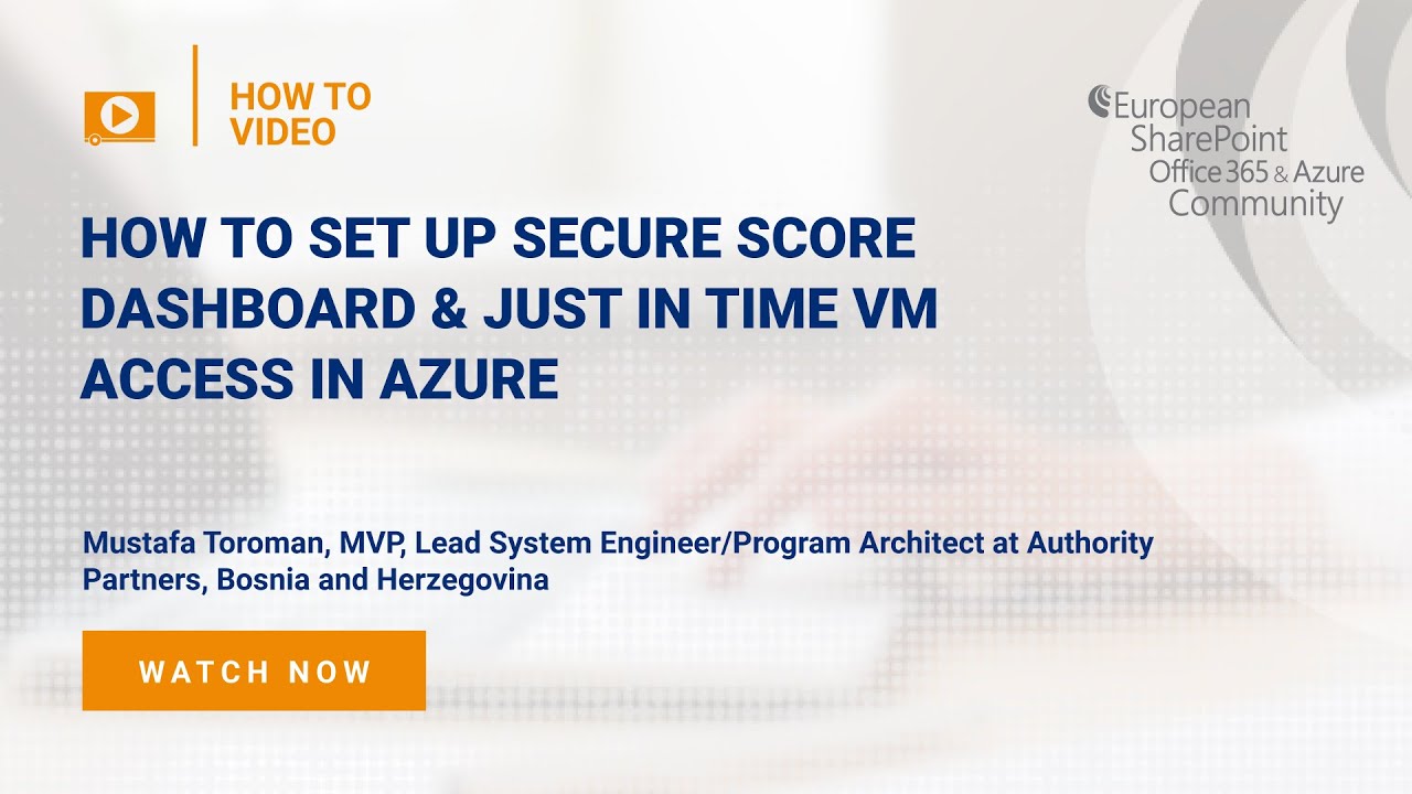 How To set up Secure Score Dashboard & Just in Time VM Access in Azure How To set up Secure Score Dashboard & Just in Time VM Access in Azure