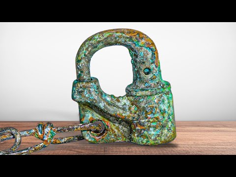 I Restore A 100 Year Old Rail Road Lock! Weirdest Key Creation