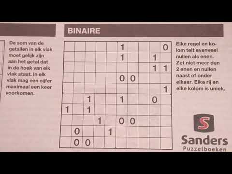 Beat the loneliness with these 3 sudokus. (#498) Binary Sudoku puzzle. 04-01-2020 part 1 of 3