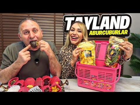 TAYLAND ABUR CUBUR TESTİ ! TROPİKAL MEYVE VE SEBZELERİNİ DENİYORUZ !
