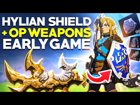 Get "Overpowered" EARLY with Hylian Shield + Champions Leather in Tears Of The Kingdom