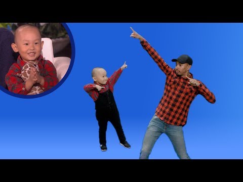 バイラル・キッド・ダンサーのLiang LiangがKalenにいくつかのダンスの動きを教える (Viral Kid Dancer Liang Liang Teaches Kalen Some Dance Moves)