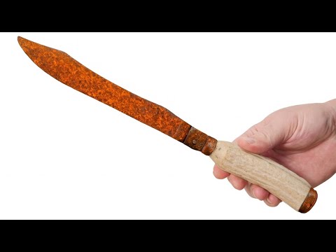 RESTORATION Rusty Antler Handle Knife!