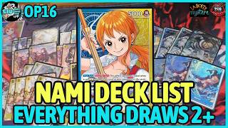 [OP16] 🔵🟡 NAMI DECK LIST - EVERYTHING DRAWS +2 CARDS