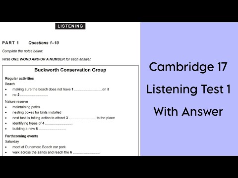 Cambridge 17 Listening Test 1 with answers | HD