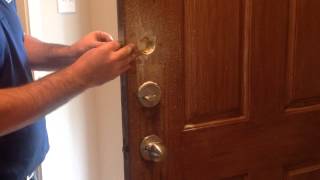how to Installing keyless deadbolt one sided deadbolt rekeytraining
