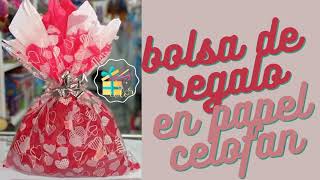 BOLSA DE REGALO EN PAPEL CELOFAN