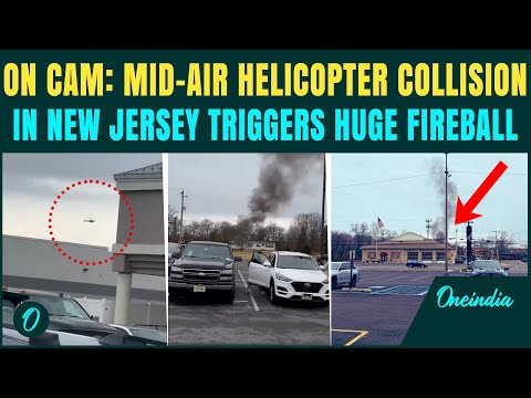 U.S. BREAKING: Two Helicopters Smash Midair in New Jersey; Erupts Into Massive Fireball After Crash