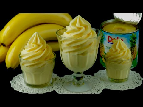 Il suffit de mélanger de l'ananas et de la banane ! Le meilleur dessert italien en 5 minutes ! Pas b