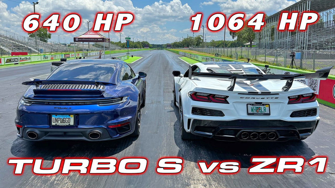 Corvette ZR1 With ZTK Package Drags Porsche 911 Turbo S