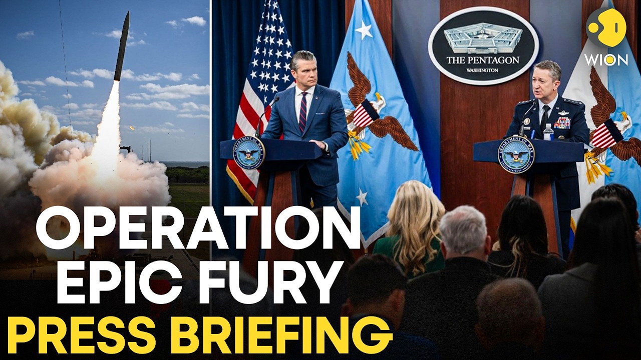 US-Iran War LIVE: US Secretary of Defense Pete Hegseth Holds a Briefing on Iran War | WION Live