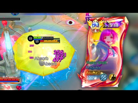 Rank Matches!! Kagura Rainy Walk & Kagura Dragon Maiden Skin Gameplay!! Mobile Legends