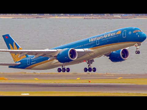 25 NON STOP Heavy Arrivals and Take offs | A380 B747 A350 B777 B767 B787| Sydney Airport Spotting