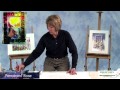 Watercolor Techniques with Judy Rider -  Painting a White Picket Fence and Bluebird Pt1
