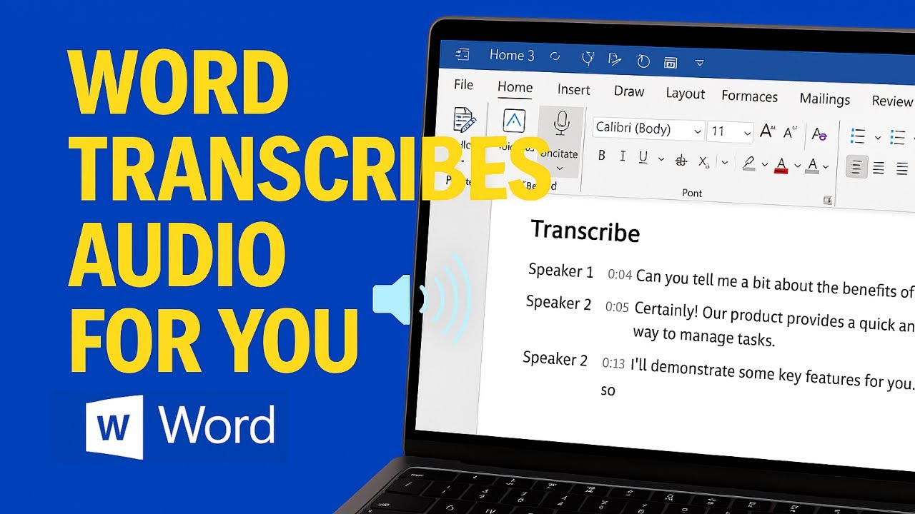 Transcribe Meetings, Calls & Lectures in Microsoft Word (Tutorial 2025)