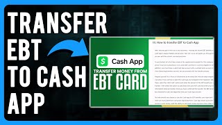 How to Transfer EBT to Cash App (Step-by-Step Process)