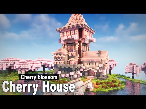 Minecraft: How to build a Small Cherry Castle | Simple Tutorial
