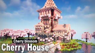 Minecraft: How to build a Small Cherry Castle | Simple Tutorial