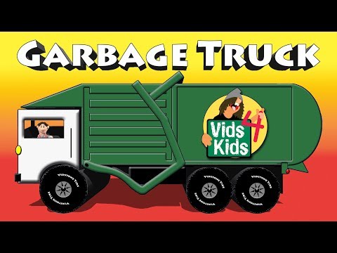 Garbage Truck Kids Video Green Garbage Truck For Children