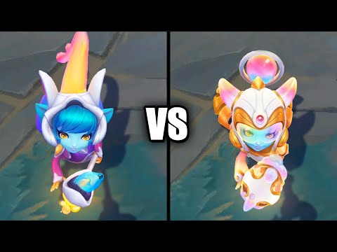 Prestige Space Groove Lulu vs Space Groove Lulu Skins Comparison (League of Legends)