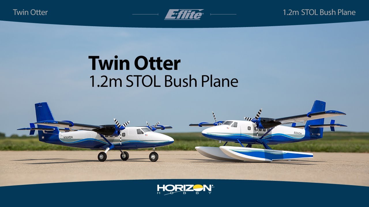 E-flite Twin Otter 1.2m SAFE Select BNF Basic, plaváky