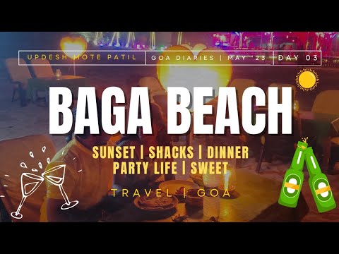 Populated Beach in Goa | Baga Beach | Shacks #couple #dance #dinner #beach #goatravel