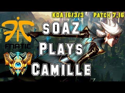 FNC sOAZ Plays CAMILLE vs JARVAN IV Top - S7 Ranked | Patch 7.16