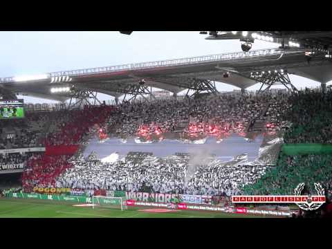 Oprawa: Legia Warszawa - Zagłębie Lubin 2:0 6.04.2013 - kibice Legii