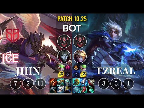 SB Ice Jhin vs Ezreal Bot - KR Patch 10.25