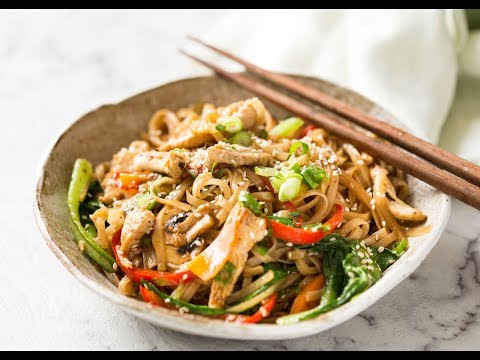 Chicken Stir Fry with Rice Noodles