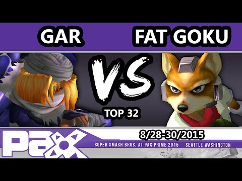 S@P - Gar (Sheik) Vs. Fat Goku (Fox) SSBM Top 32 - Smash Melee