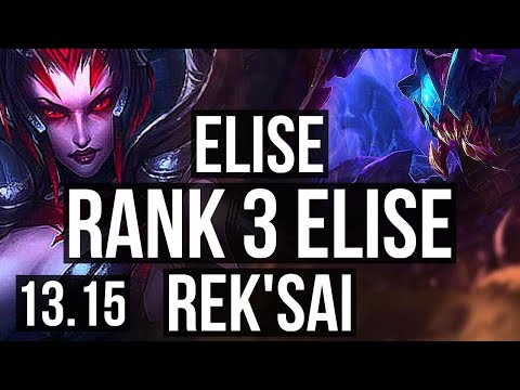 ELISE vs REK'SAI (JNG) | 20/1/9, Rank 3 Elise, Rank 5, Quadra, Legendary | KR Challenger | 13.15