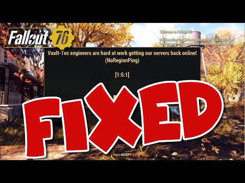 Fallout 76 "No Region Ping" Fix