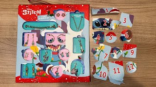Disney Lilo + Stitch 12 Days of Jewelry Christmas Advent Calendar Opening