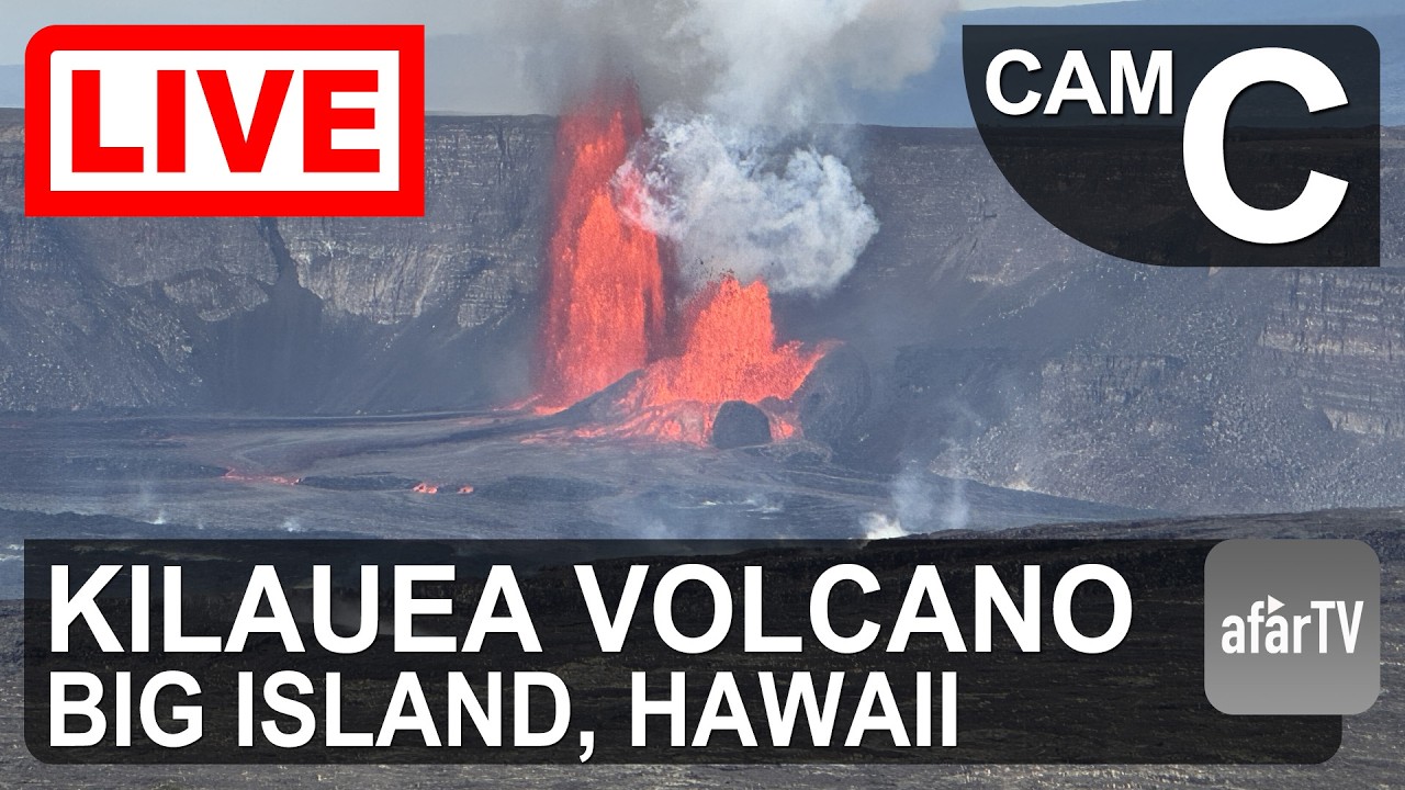 Live webcam view of Kīlauea Crater Overlook Cam