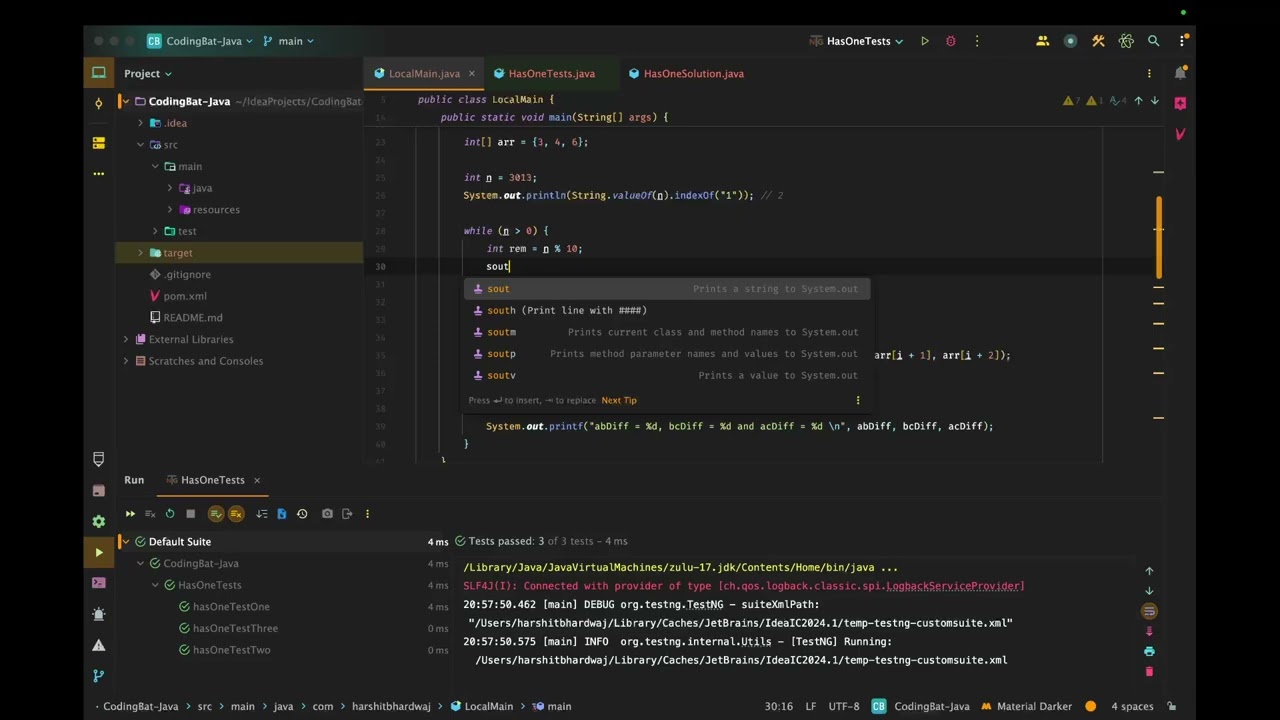 CodingBat Java | AP-1 Section | hasOne