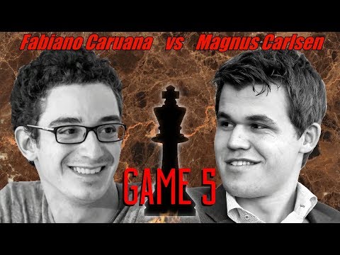 Caruana vs Carlsen - WCCM 2018 - Game 5 - Il Re PACMAN