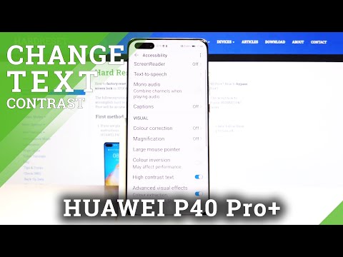 How to Activate High Contrast Text in HUAWEI P40 Pro+ - Use High Contrast Text