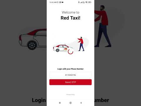 Reserva de aplicativo de táxi vermelho