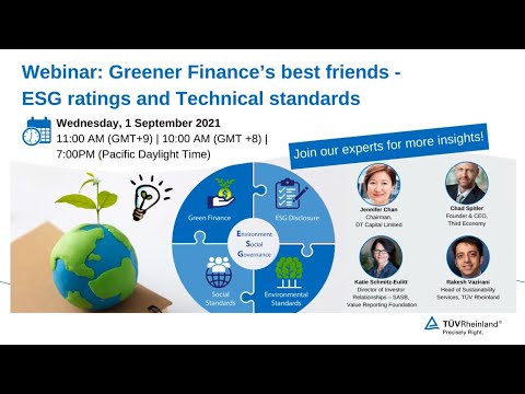 🎥 On-Demand Webinar: Green Finance’s Best Friends – ESG Ratings and Technical Standards