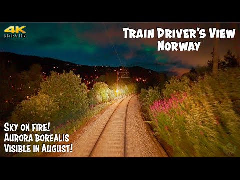 4K CABVIEW: Aurora borealis, northern lights, visible in August! 🤩