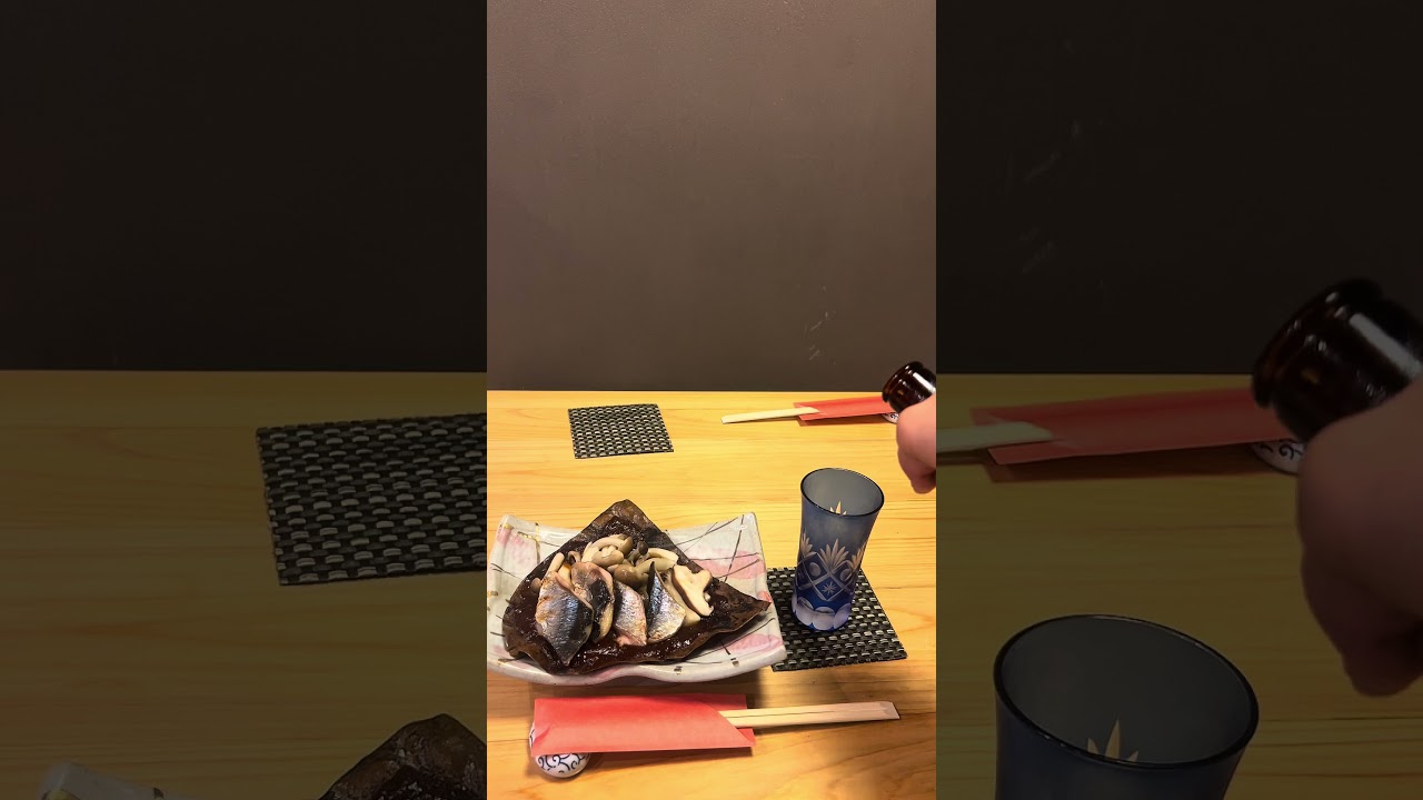 秋刀魚とキノコの朴葉焼き #ショート動画 #居酒屋料理 #cooking