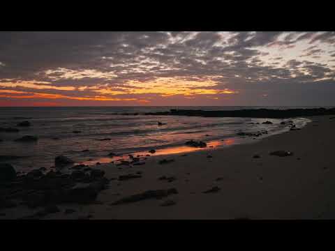 Post-Sunset Glow on the Reef with Soothing Ocean Waves | Relaxing ASMR for Deep Sleep | 3H in 4K