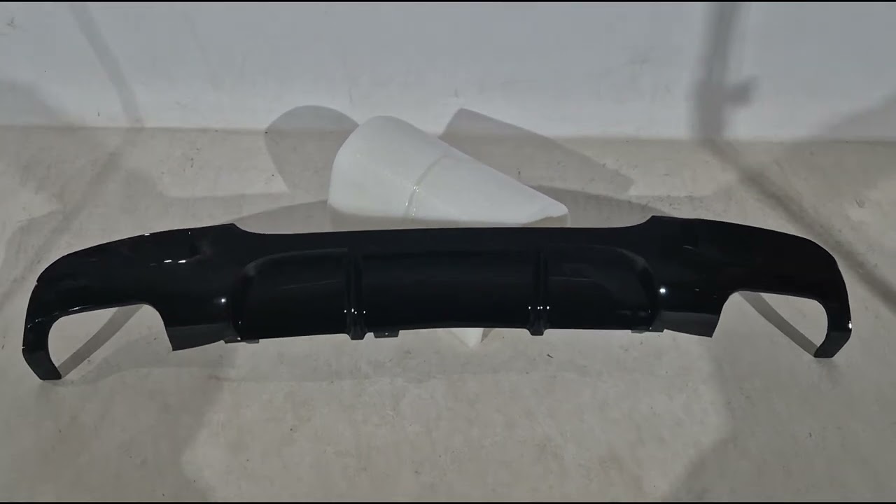 BMW 3-serie E90/E91 2005–2011 Achterbumper diffuser voor dubbelzijdige dubbele uitlaat (voor M-Sport, ABS) Video 1